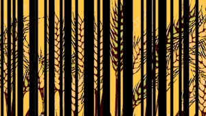 code barre sur des épis de blé