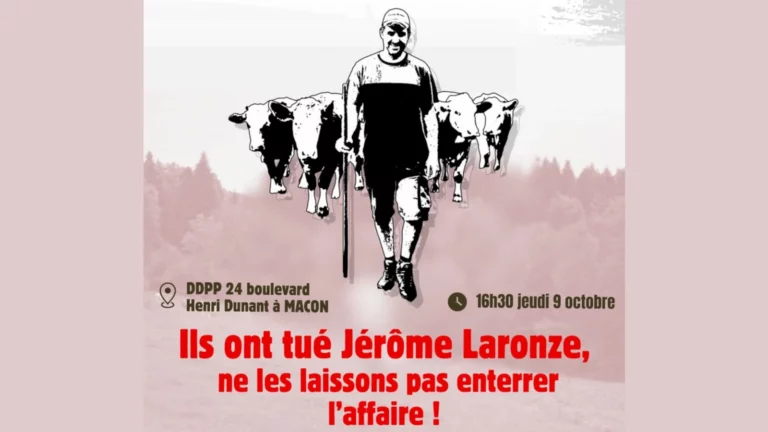 Affiche pour la manifestation pour Jérôme Laronze