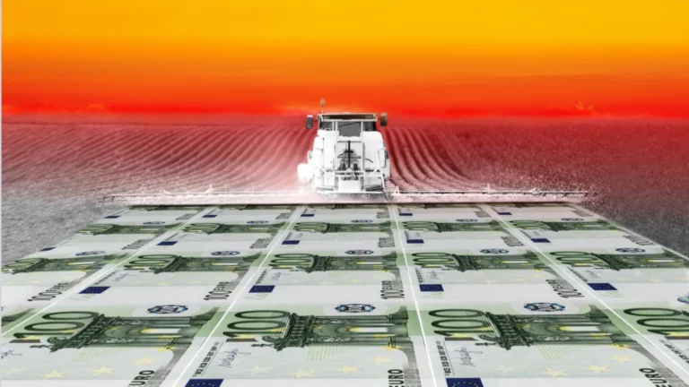 Détail de la couverture du rapport de Pollinis, Terre Solidaire, Basic : "Pesticides, un modèle qui nous est cher"