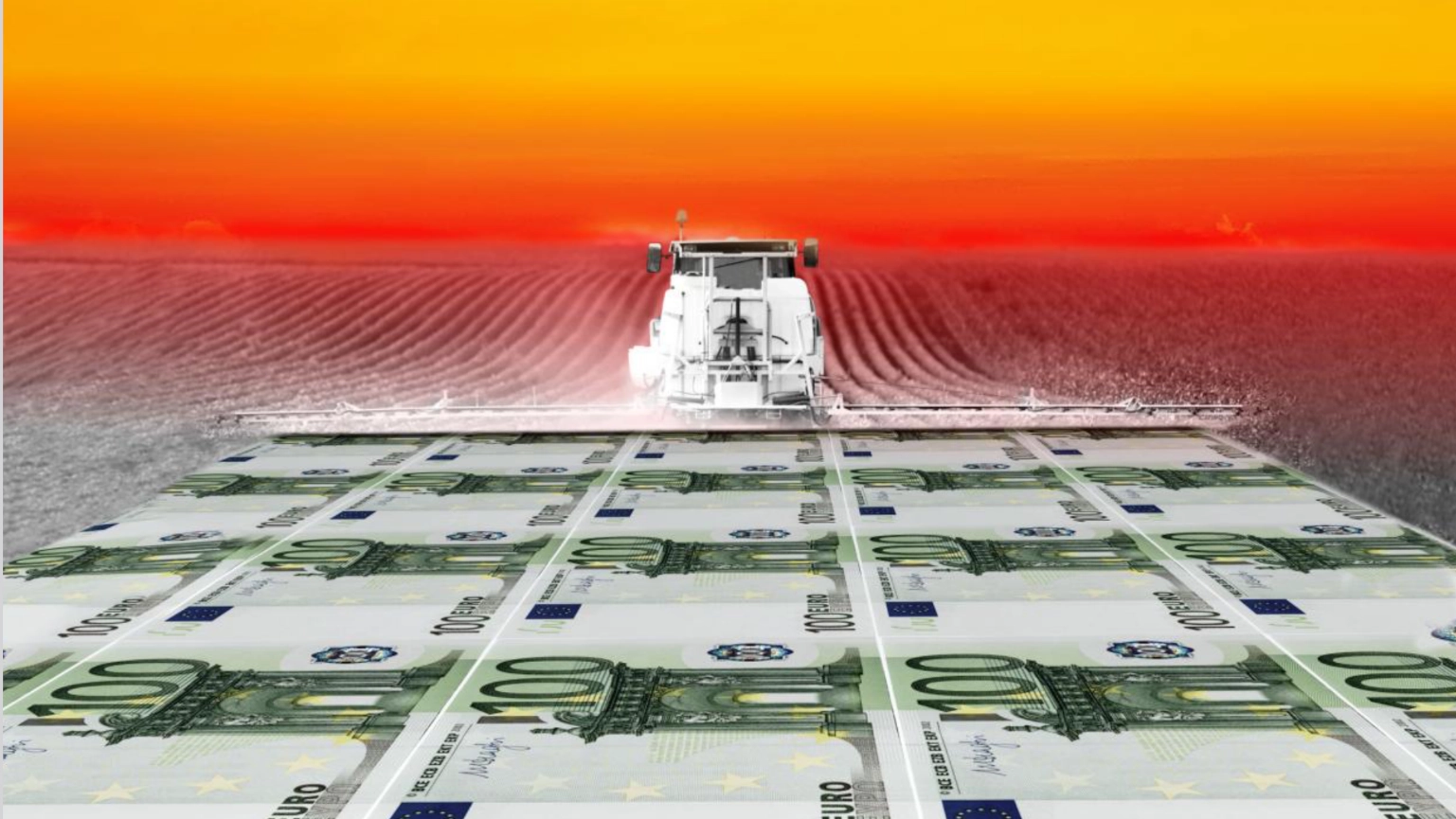 Détail de la couverture du rapport de Pollinis, Terre Solidaire, Basic : "Pesticides, un modèle qui nous est cher"