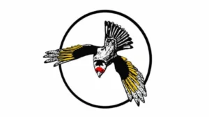 logo association Carduelis. Dessin d'un chardonneret élégant