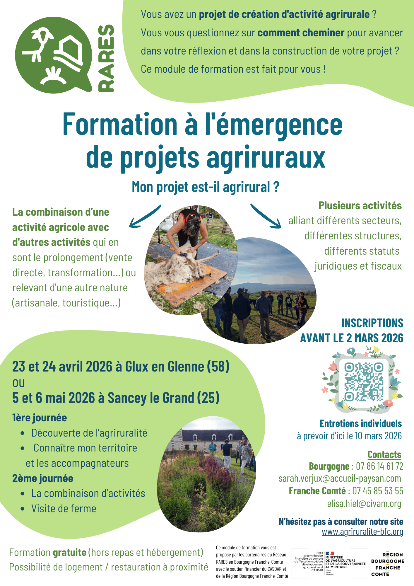 Formation à l'émergence de projets agriruraux