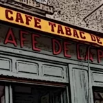 façade du café de la place