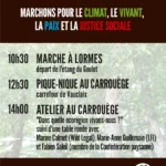 Marche pour le climat, le vivant, la paix, la justice sociale à Lormes et atelier écorégions au Carrouège